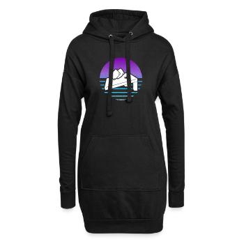 Cornhole Spieler Retro Stil Design - Hoodie-Kleid - Schwarz - Vorne