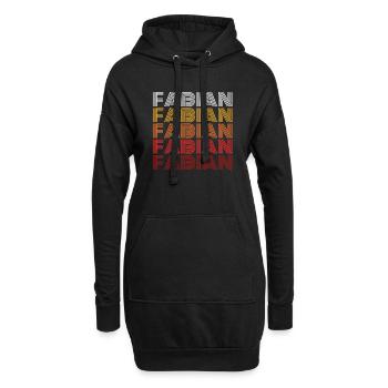 Fabien - Sweat-shirt à capuche long Femme - noir - Devant