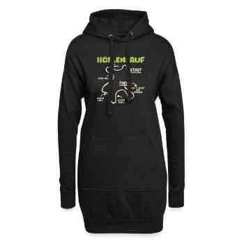 Läufer HÖLLENLAUF Laufen Lustiges - Hoodie-Kleid - Schwarz - Vorne