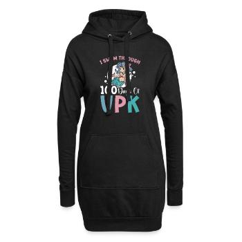Ich Schwamm 100 Tage VPK Durch - Hoodie-Kleid - Schwarz - Vorne