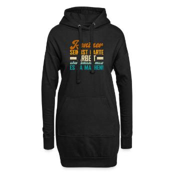Rentner Opa Großvater Großpapa Großeltern - Hoodie-Kleid - Schwarz - Vorne