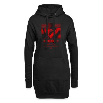 Rotäugiger Laubfrosch Regenwald Amphibie - Hoodie-Kleid - Schwarz - Vorne