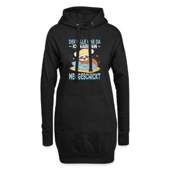 Faultier Schlafshirt Pyjama Der Wille War Da Ich - Hoodie-Kleid - Schwarz - Vorne