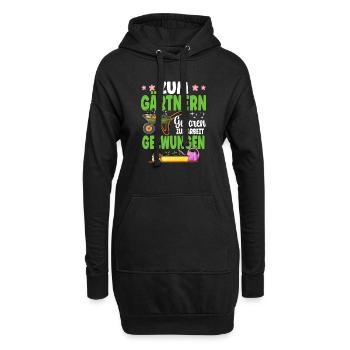 Zum Gärtnern Geboren Zur Arbeit Gezwungen Gärtner - Hoodie-Kleid - Schwarz - Vorne