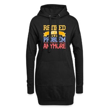 Bientôt retraités Pension Début de la retraite - Sweat-shirt à capuche long Femme - noir - Devant