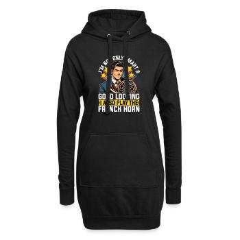 French Horn I'm Not Only Smart Brass Band Musician - Hoodie-Kleid - Schwarz - Vorne