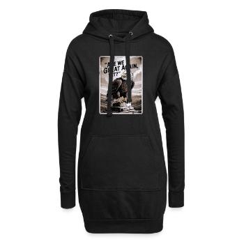 Sind wir schon wieder groß? - Hoodie-Kleid - Schwarz - Vorne