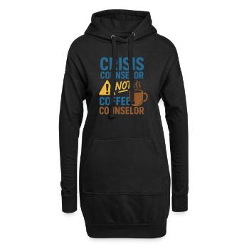 L’assistante sociale soutient le - Sweat-shirt à capuche long Femme - noir - Devant