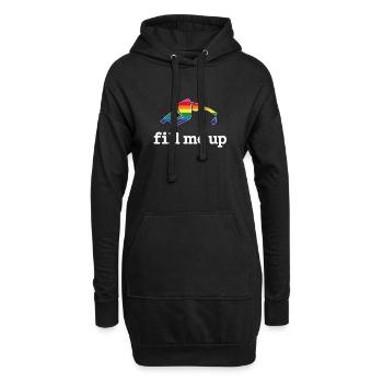LGBT Gay Fill Me Up - Hoodie-Kleid - Schwarz - Vorne