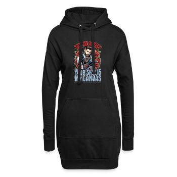Tattoo Artist Your Skin Is My Canvas Tattoo Lover - Hoodie-Kleid - Schwarz - Vorne