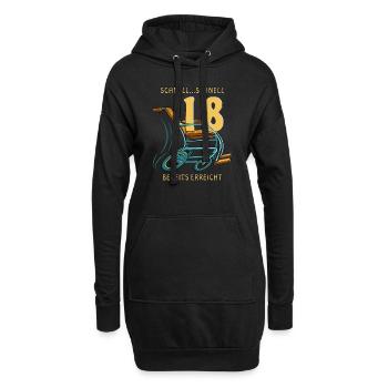 GEHHILFE SCHNELL...SCHNELL 18 BEREITS ERREICHT - Hoodie-Kleid - Schwarz - Vorne