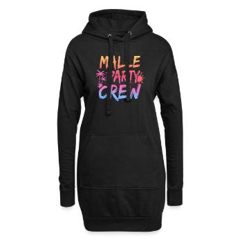 Malle Party Crew Mallorca Party Urlaub - Hoodie-Kleid - Schwarz - Vorne