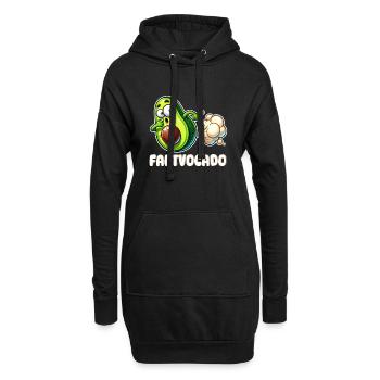 Lustige Avocado Furzen Pupsen Fartvocado - Hoodie-Kleid - Schwarz - Vorne