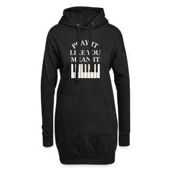 Klassischer Pianist Klavierleben Musikrezital - Hoodie-Kleid - Schwarz - Vorne