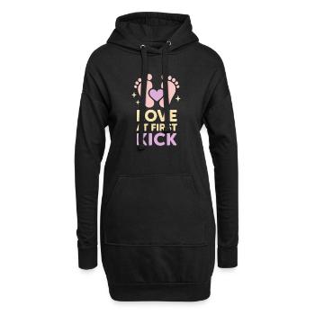 Unplanned Parents Club Nouveau Cadeau de la vie de bébé - Sweat-shirt à capuche long Femme - noir - Devant