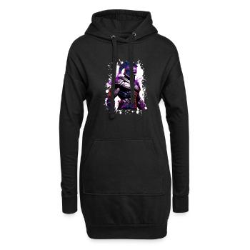 Spartaner Muskeln - Hoodie-Kleid - Schwarz - Vorne