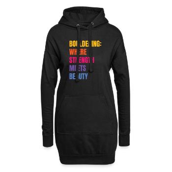 Bouldern Stärke Trifft Auf Schönheit Boulder - Hoodie-Kleid - Schwarz - Vorne