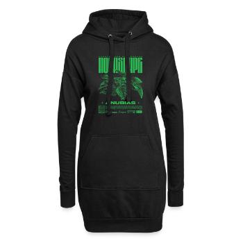 Aquascaping Anubias Plante Aquatique Fish Keeper - Sweat-shirt à capuche long Femme - noir - Devant