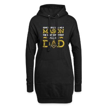 Certaines personnes m’appellent un maçon le plus important - Sweat-shirt à capuche long Femme - noir - Devant