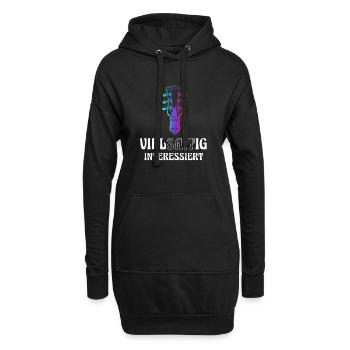 Guitare multi-cordes intéressée - Sweat-shirt à capuche long Femme - noir - Devant