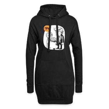 Gehirn. Vielleicht brauchen Sie es. - Hoodie-Kleid - Schwarz - Vorne