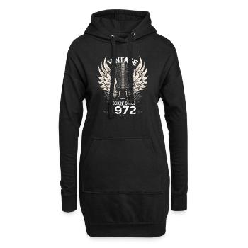 Vintage Rockin' Since 1972 – 53 Jahre Pure - Hoodie-Kleid - Schwarz - Vorne