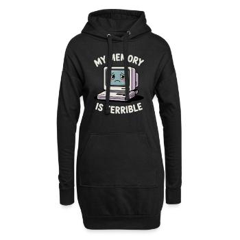 Mein Gedächtnis ist schrecklich Lustig Computer Lustig Codierung - Hoodie-Kleid - Schwarz - Vorne