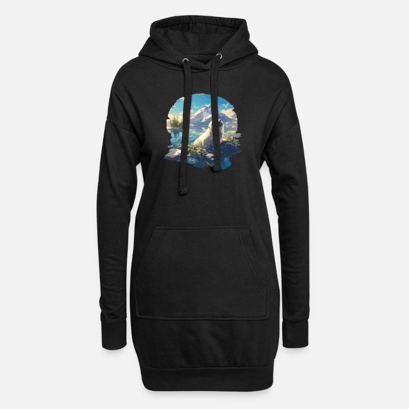 Robben Robbe - Hoodie-Kleid - Schwarz