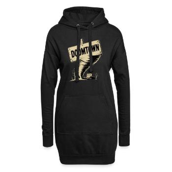 OMINÖSER TONADO - Hoodie-Kleid - Schwarz - Vorne