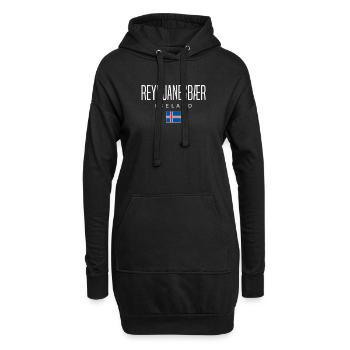 Île de Reykjanesbær - Sweat-shirt à capuche long Femme - noir - Devant