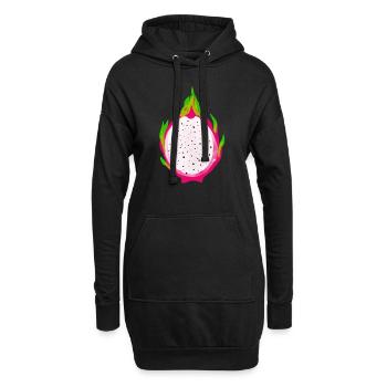 Drachenfrucht Kostüm Obst Frucht Drachen-Früchte - Hoodie-Kleid - Schwarz - Vorne