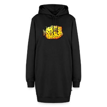Poisson-coffre Poisson-coffre - Sweat-shirt à capuche long Femme - noir - Devant
