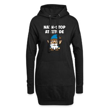 Zwerg - Hoodie-Kleid - Schwarz - Vorne