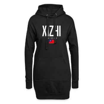 Xizhi Taïwan - Sweat-shirt à capuche long Femme - noir - Devant