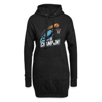 SPIELEN SEI EIN CHAMPION - Hoodie-Kleid - Schwarz - Vorne