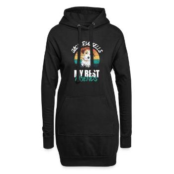 Jack Russell - Sweat-shirt à capuche long Femme - noir - Devant