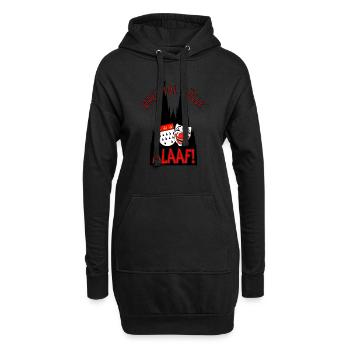 Karneval Kostüm Dreimol Kölle Alaaf Herz Köln - Hoodie-Kleid - Schwarz - Vorne