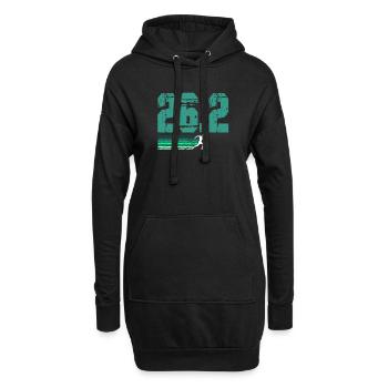 Laufen Sie 26,2 Meilen Marathon Herausforderung - Hoodie-Kleid - Schwarz - Vorne