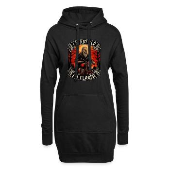 Je ne suis pas vieux je suis motard moto classique - Sweat-shirt à capuche long Femme - noir - Devant