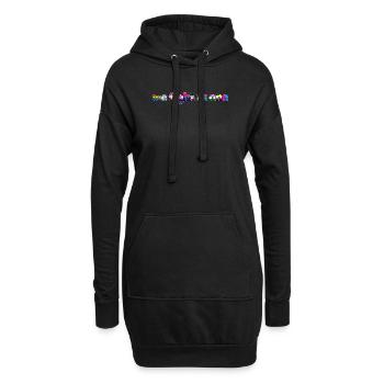Stolz, wir kämpfen als Einheit - Hoodie-Kleid - Schwarz - Vorne
