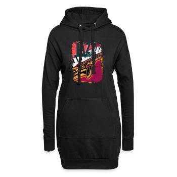Jazz Musik Improvisation Festival - Hoodie-Kleid - Schwarz - Vorne