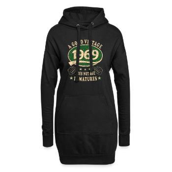 54. Geburtstag 1969 54er Guter Jahrgang - Hoodie-Kleid - Schwarz - Vorne