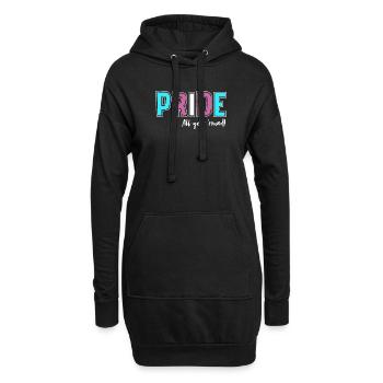 Pride LGBT Liebe gewinnt, wir sind queer und stolz - Hoodie-Kleid - Schwarz - Vorne