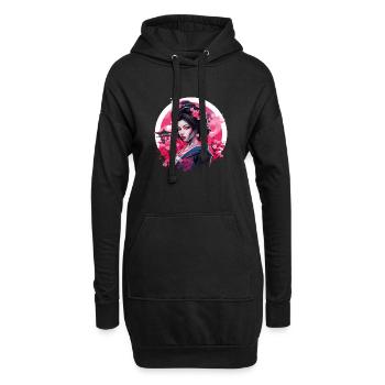 Geisha von Japan - Hoodie-Kleid - Schwarz - Vorne