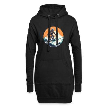 Snowboard ou ski puis après-ski - Sweat-shirt à capuche long Femme - noir - Devant
