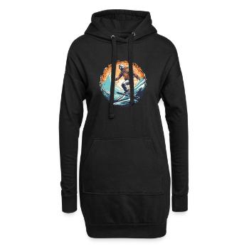 Snowboard ou ski puis après-ski - Sweat-shirt à capuche long Femme - noir - Devant