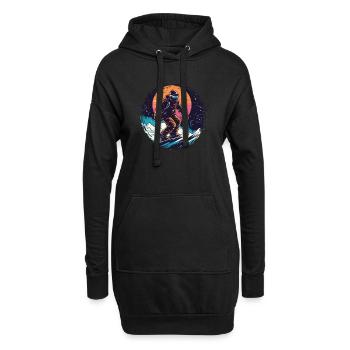 Snowboard ou ski puis après-ski - Sweat-shirt à capuche long Femme - noir - Devant