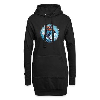 Snowboard ou ski puis après-ski - Sweat-shirt à capuche long Femme - noir - Devant