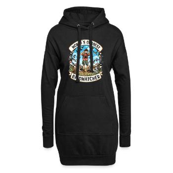 Le meilleur ornithologue du monde Okay Birdwatcher - Sweat-shirt à capuche long Femme - noir - Devant