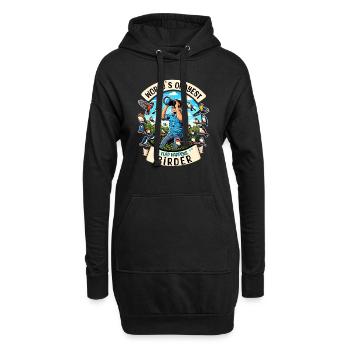 Le meilleur ornithologue amateur au monde - Sweat-shirt à capuche long Femme - noir - Devant